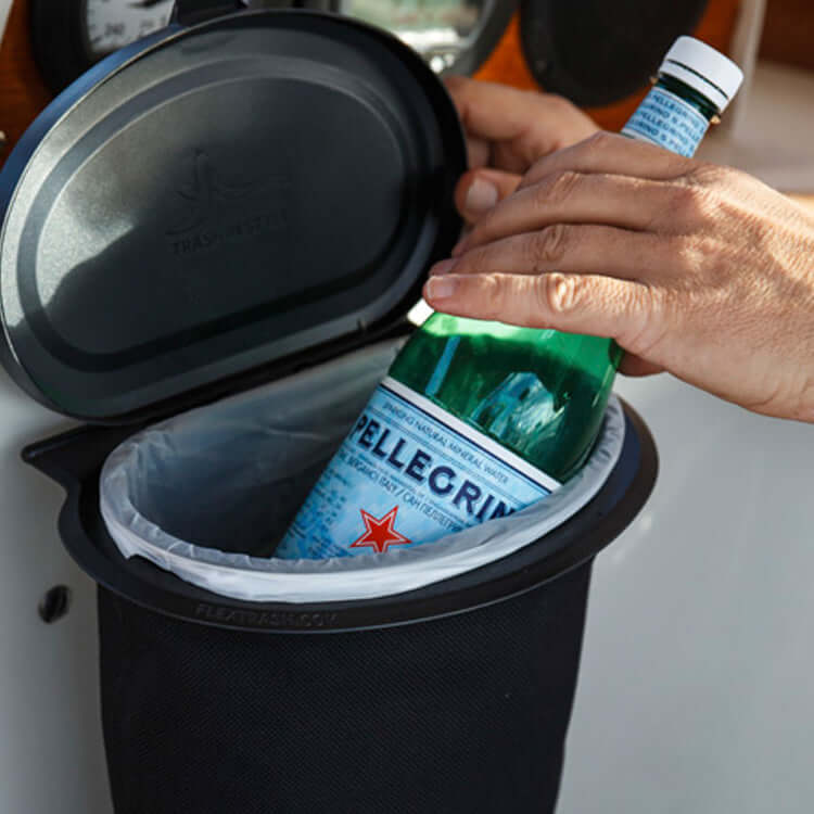 Flextrash trash can, 9 litres, grey