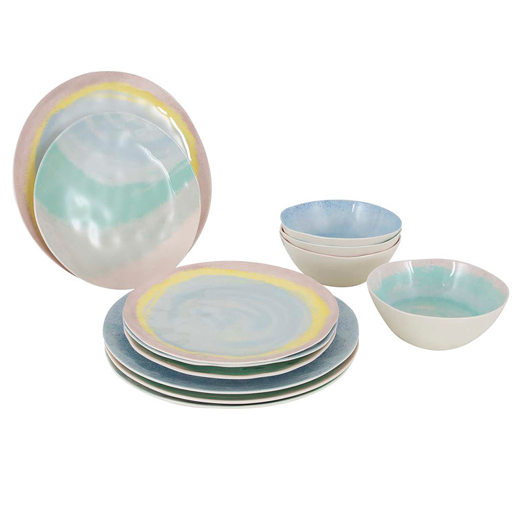 bo camp geschirr set Pastell 12-teiliges Geschirrset Barfleur - Bo-Camp