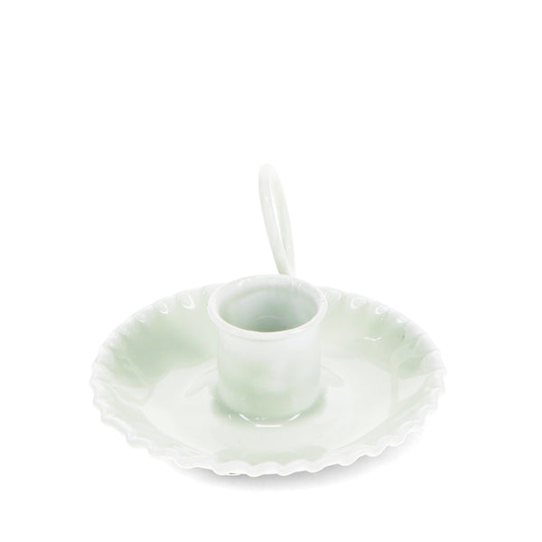 Emaille kaarsenhouder met handvat