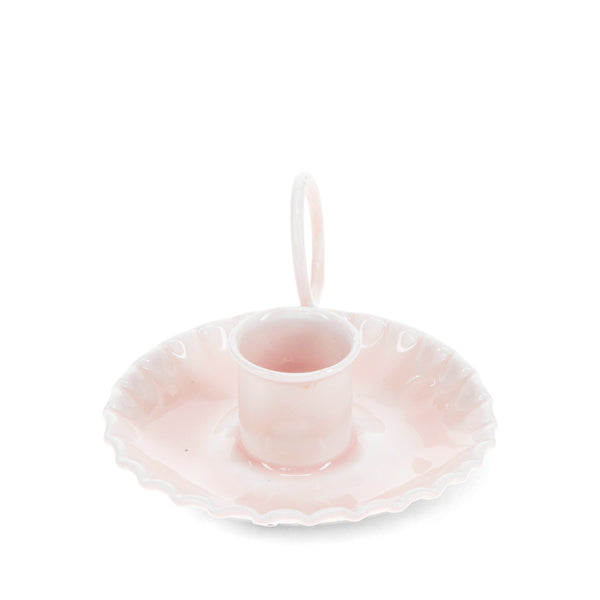 Emaille kaarsenhouder met handvat