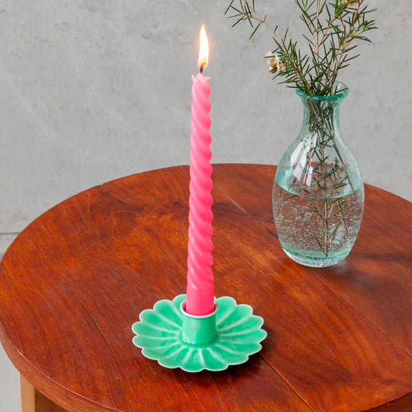 Enamel candle holder