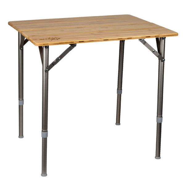 Bo-Camp-Tafel Morris 50x65-Tafel-campingtafel-meubilair-verstelbaar-bamboe-aluminium-inklapbaar-stijlvol-kamperen-caravan-glaravans