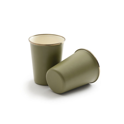 Large Cup Set 2 Olive