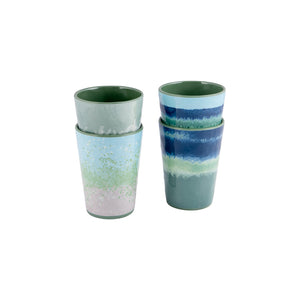 Becherset Halo blau/grün 4 Stück