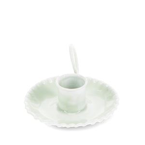 Emaille-Kerzenhalter mit Henkel