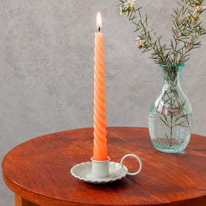 Emaille-Kerzenhalter mit Henkel