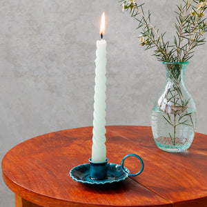 Emaille-Kerzenhalter mit Henkel