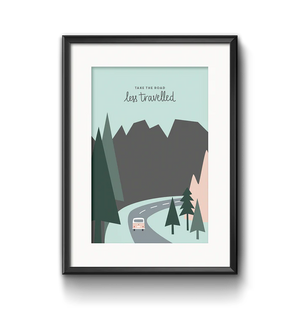 Poster Take the road less travelled