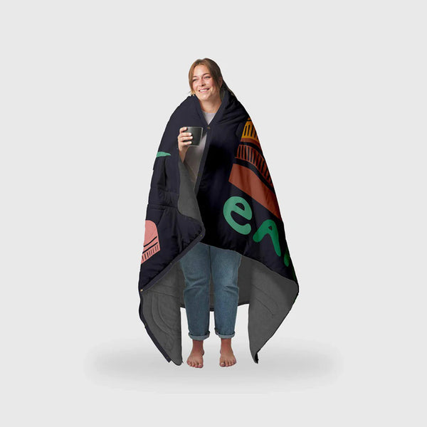 Fleece sleeping bag earth