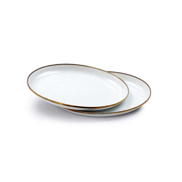 Barebones - Bord set 2 Eggshell-Borden-Plates-Enamel-Stylish-Stijlvol-Servies-Kamperen-Camping-Glamping-Glaravans