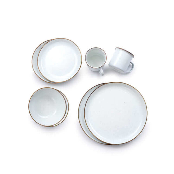 Barebones - Bord set 2 Eggshell-Borden-Plates-Enamel-Stylish-Stijlvol-Servies-Kamperen-Camping-Glamping-Glaravans