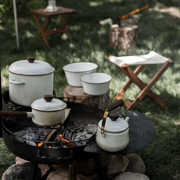 Barebones - Nest Schalen Set 2 Egg Shell-Bowls-Kommen-Schalen-Barebones-White-Wit-Koper-Copper-Stylish-Stijlvol-Tableware-Kamperen-Camping-Glamping-Glaravans