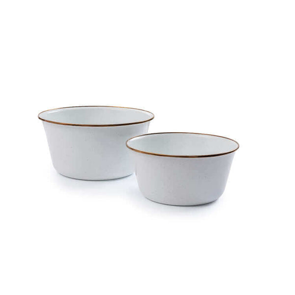 Barebones - Nest Schalen Set 2 Egg Shell-Bowls-Kommen-Schalen-Barebones-White-Wit-Koper-Copper-Stylish-Stijlvol-Tableware-Kamperen-Camping-Glamping-Glaravans