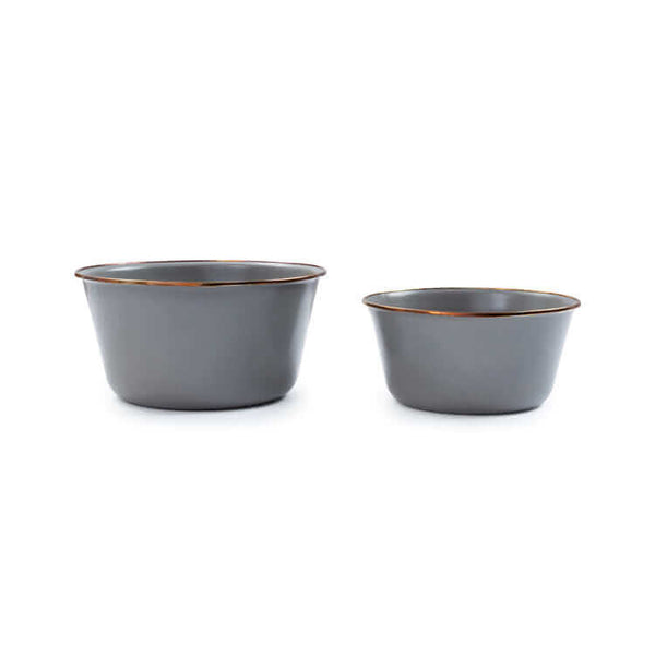 Barebones - Nest Schalen Set 2 Stone Grey-Bowls-Kommen-Schalen-Barebones-Grey-Grijs-Koper-Copper-Stylish-Stijlvol-Tableware-Kamperen-Camping-Glamping-Glaravans