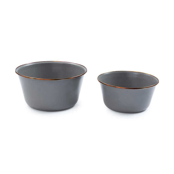 Barebones - Nest Schalen Set 2 Stone Grey-Bowls-Kommen-Schalen-Barebones-Grey-Grijs-Koper-Copper-Stylish-Stijlvol-Tableware-Kamperen-Camping-Glamping-Glaravans