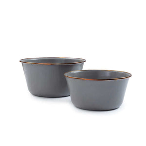 Barebones - Nest Schalen Set 2 Stone Grey-Bowls-Kommen-Schalen-Barebones-Grey-Grijs-Koper-Copper-Stylish-Stijlvol-Tableware-Kamperen-Camping-Glamping-Glaravans