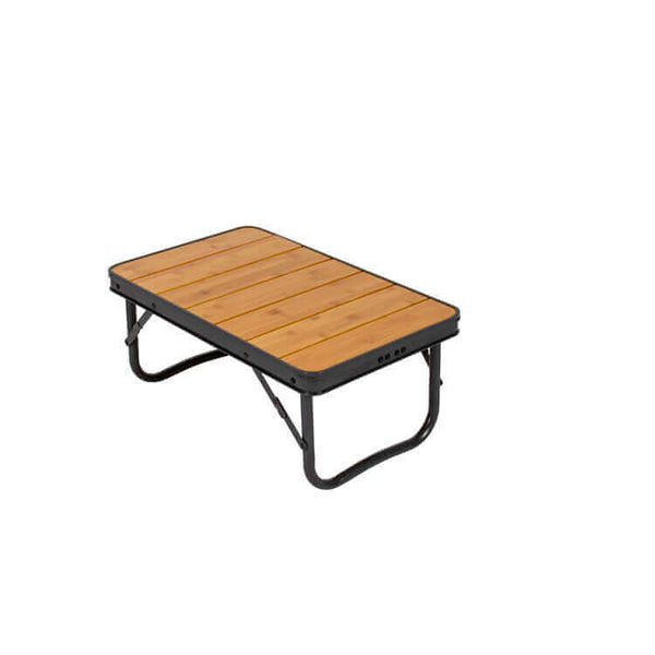 Bo-Camp-Klaptafel Compact 56x34-bijzettafel-klaptafel-camping tafel-bamboe-aluminium-stijlvol-kamperen-caravan-glaravans