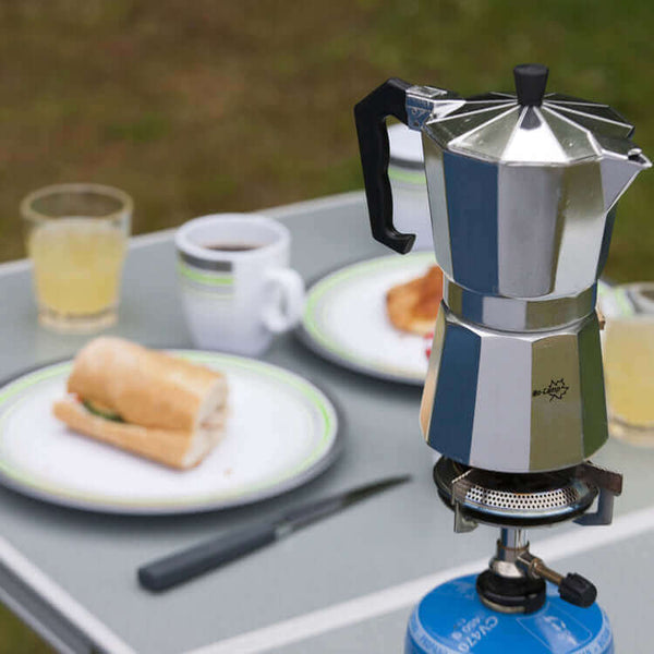 Percolator-3 / 6 kops-Bo-Camp-Aluminium-Campingset-Percolator-Stijlvol-Beste Percolator-Kamperen-Camping-Camper-Caravan