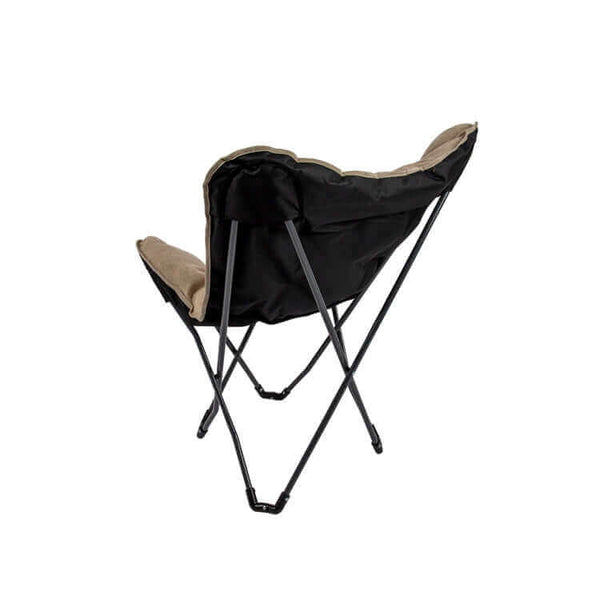 Bo-Camp-Vlinderstoel Grainger-camping stoel-relaxstoel-beige-creme-staal-stijlvol-kamperen-camping-caravan-glaravan-tent-Glaravans
