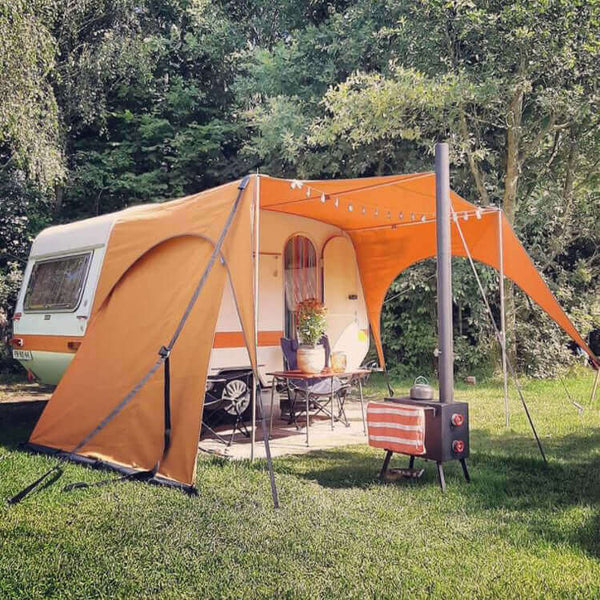 Zijwanden RECHT caravanity luifel-caravanity-campooz-tentrailers-diy-caravans-luifel-awning-oranje-orange-sidewalls-zijwanden-sloped-straight-schuin-recht-stijlvol-stylish-timeless-tijdloos-trekking-awning-caravanawning-camperawning-camper-kamperen-camping-vanlife-van-glaravans