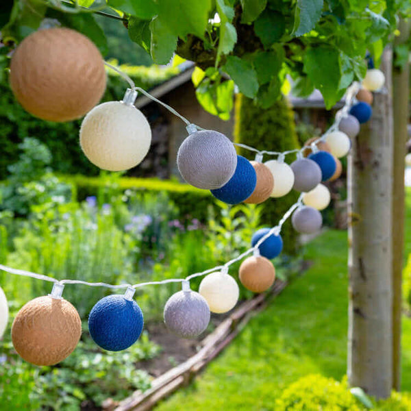 Cotton Ball Lights Garland