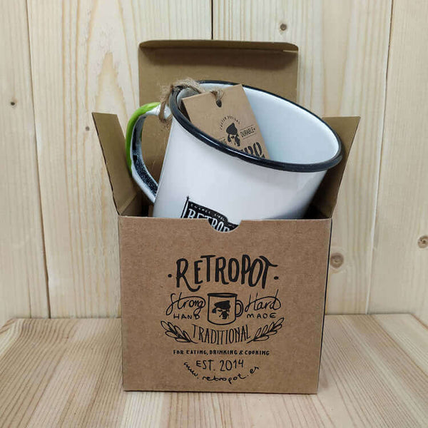 Retropot - Emaille Beker Be Tree-Mugs-Mokken-Steel-Staal-Retro-Vanlife-Travel-Sustainable-Camping-Duurzaam-Kamperen-Stylish-Stijlvol-Glamping-Glaravans