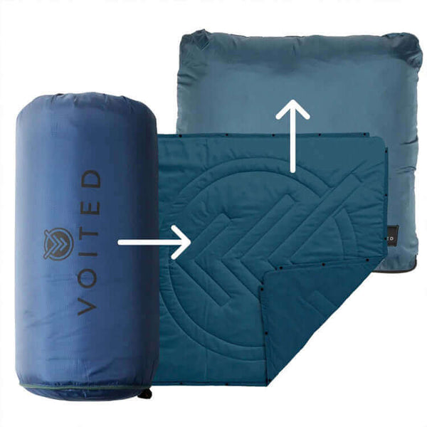 Ripstop sleeping bag Blue Steel/ Graphite